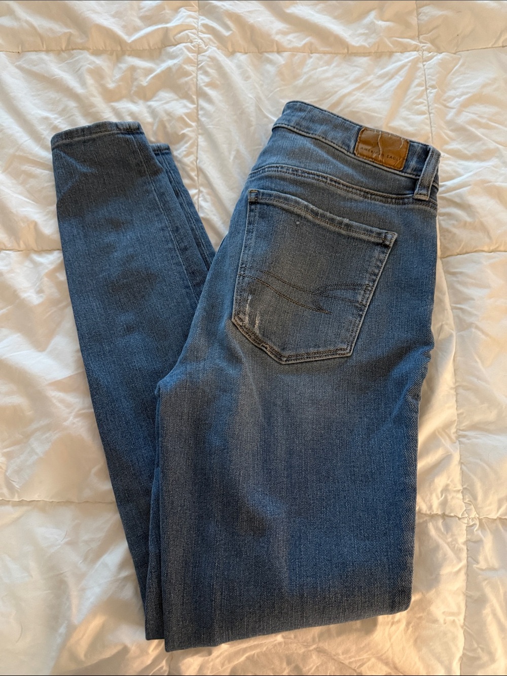 American Eagle Women’s Blue Skinny Jeans - Classic Stretch Denim